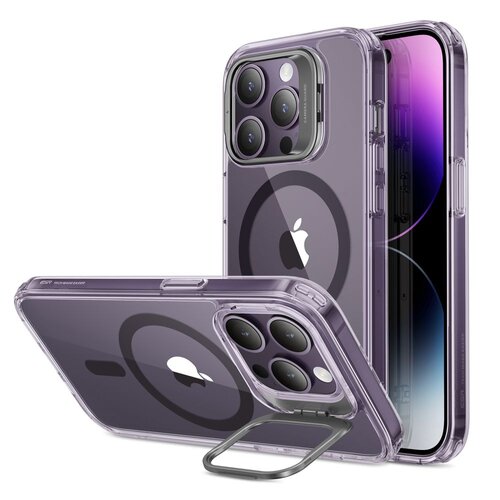 Etui ESR Classic Kickstand HaloLock MagSafe do Apple iPhone 14 Pro Przezroczysto-fioletowy