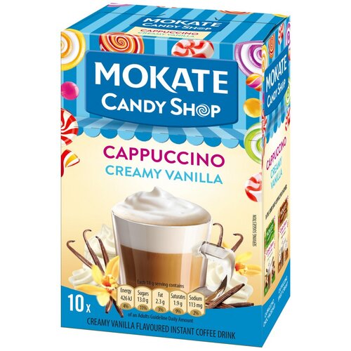 Kawa rozpuszczalna MOKATE Candy Shop Cappuccino Creamy Vanilla (10 szt.)