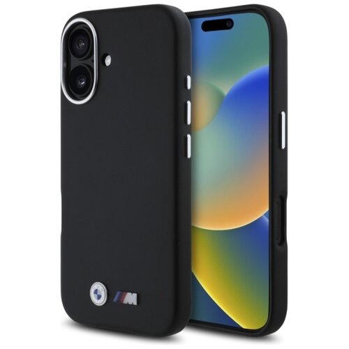 Etui BMW M Smooth Full Wrapped Metal do Apple iPhone 16 Czarny
