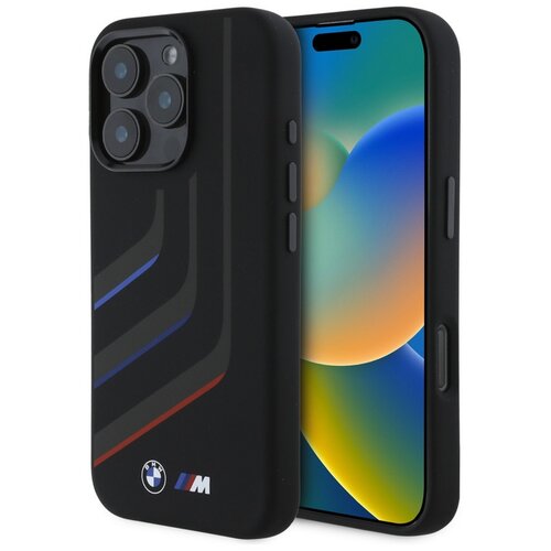 Etui BMW Silicone Turning Lines MagSafe do Apple iPhone 16 Pro Max Czarny