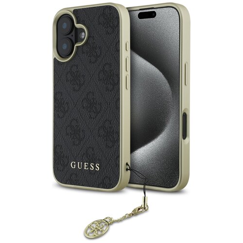 Etui GUESS 4G Charms Collection do Apple iPhone 16 Plus Czarny