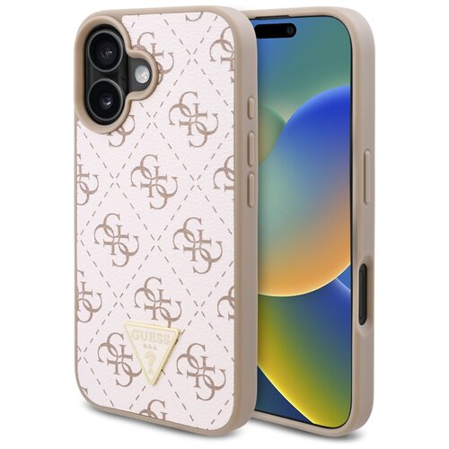 Etui GUESS New 4G Triangle do Apple iPhone 16 Plus Biały