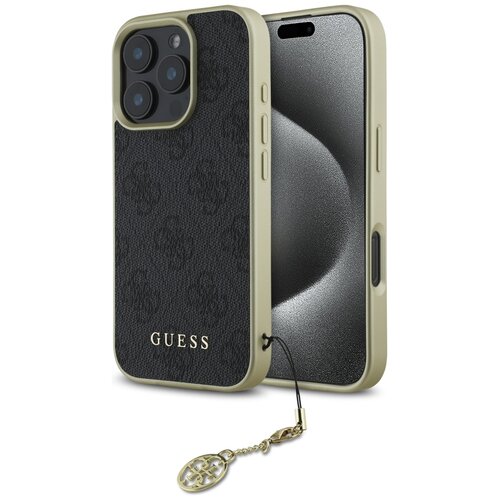 Etui GUESS 4G Charms Collection do Apple iPhone 16 Pro Max Czarny