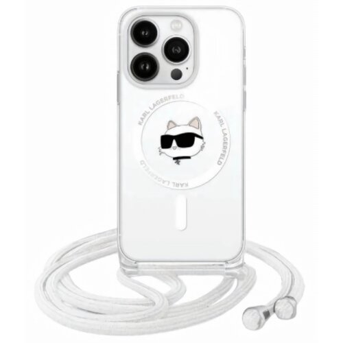 Etui KARL LAGERFELD IML Choupette Head & Cord MagSafe do Apple iPhone 16 Transparentny
