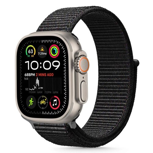 Pasek TECH-PROTECT Nylon do Apple Watch 6/7/8/9/10/SE/SE 2/Ultra 1/2 (44/45/46/49 mm) Czarny