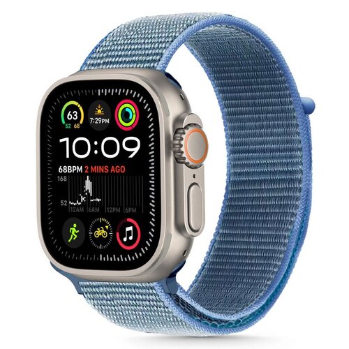 Pasek TECH-PROTECT Nylon do Apple Watch 6/7/8/9/10/SE/SE 2/Ultra 1/2 (44/45/46/49 mm) Błękitny