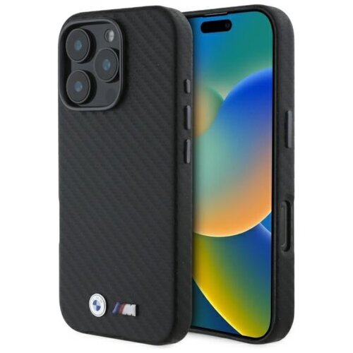 Etui BMW HardCase Carbon Wrapped Metal do Apple iPhone 16 Pro Max Czarny