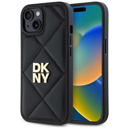 Etui DKNY Quilted Stack Logo do Apple iPhone 14 Czarny