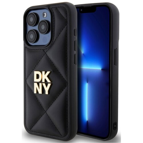 Etui DKNY Quilted Stack Logo do Apple iPhone 15 Pro Max Czarny
