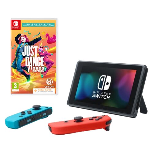 Konsola NINTENDO Switch HAC-001(-01) + Kontroler Switch Czerwono-niebieski + Just Dance 2025 Limited Edition Gra NINTENDO SWITCH