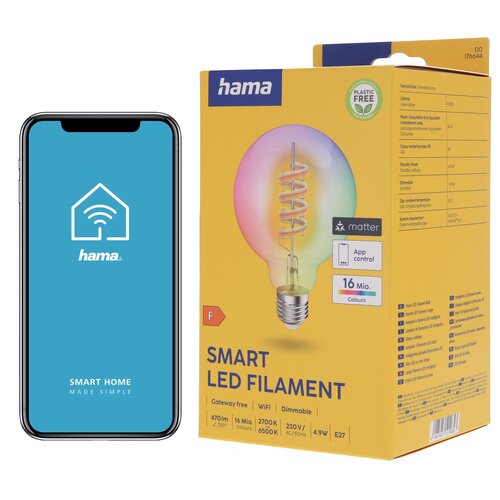 Inteligentna żarówka HAMA 176644 E27 4.9W Matter