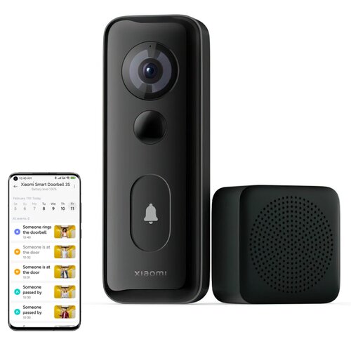 Zestaw wideodomofonowy XIAOMI Doorbell 3S 46068 Wi-fi Czarny