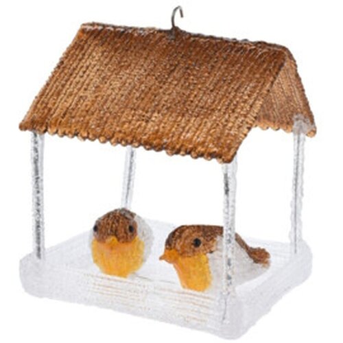 Domek dla ptaków CHRISTMAS DECORATION 185 x 165 x 230 mm Brązowy