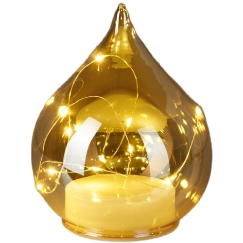 Szklana kropla CHRISTMAS DECORATION 15 cm Złoty