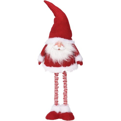 Mikołaj CHRISTMAS DECORATION na teleskopowych nogach 100 cm Czerwony
