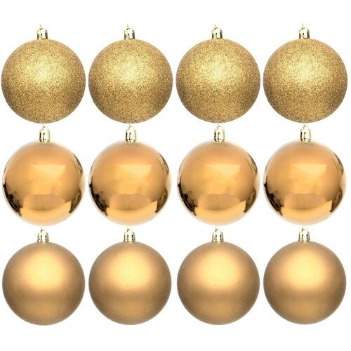 Bombki CHRISTMAS DECORATION 60 mm Złoty (12 sztuk)