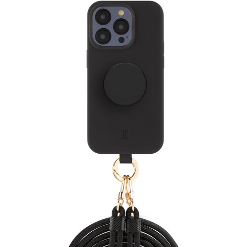 Etui JUST ELEGANCE PopGrip do Apple iPhone 15 Pro Czarny