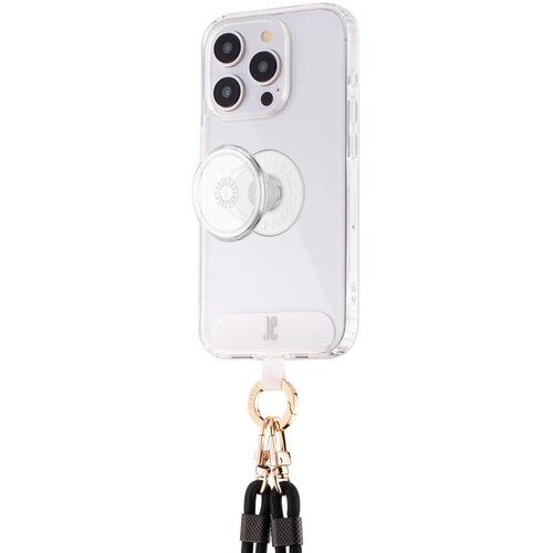Etui JUST ELEGANCE PopGrip do Apple iPhone 15 Pro Przezroczysty