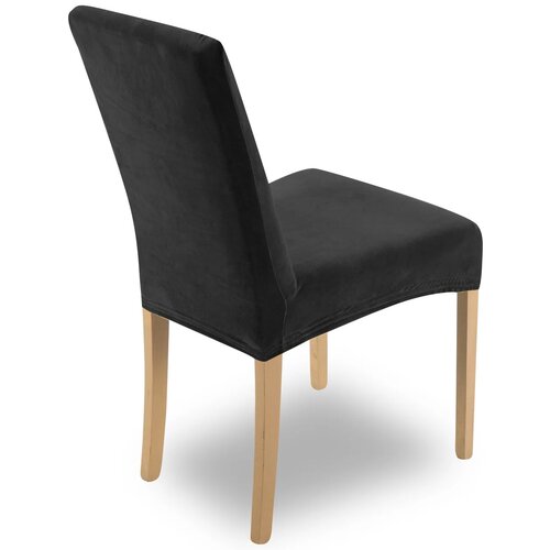 Pokrowiec na krzesło EUROFIRANY D91 457081 (35 x 30 x 55 cm) Czarny