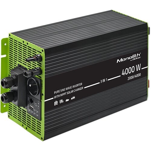 Przetwornica QOLTEC Monolith 3w1 12V na 230V 2000W/4000W Czysta sinusoida
