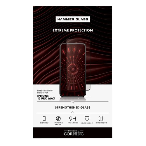 Szkło hartowane HAMMER GLASS Corning do Apple iPhone 15 Pro Max