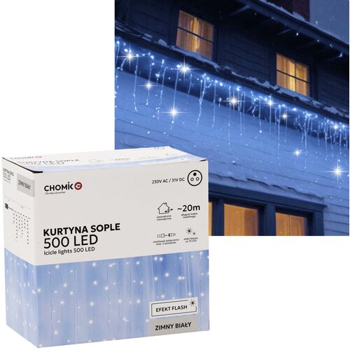 Kurtyna LED EXTRALINK 9898 Sople 20 m Sieciowe
