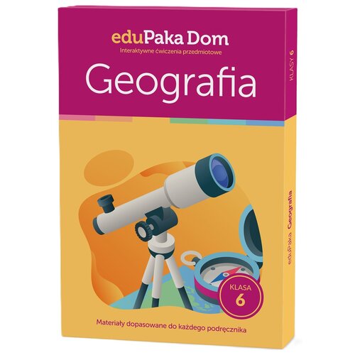 E-kod cyfrowy EduPaka Dom - interaktywne ćwiczenia przedmiotowe - Geografia Klasa 6