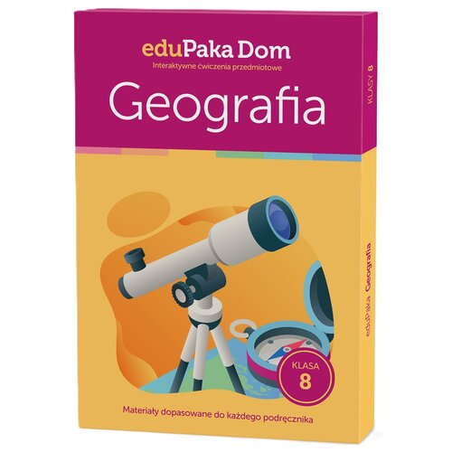 E-kod cyfrowy EduPaka Dom - interaktywne ćwiczenia przedmiotowe - Geografia Klasa 8