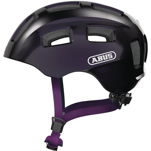 Kask rowerowy ABUS Youn-I 2.0 Czarno-fioletowy dla Dzieci (rozmiar M)
