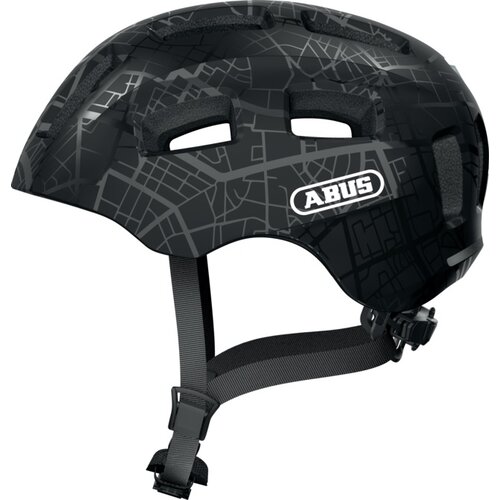 Kask rowerowy ABUS Youn-I 2.0 Street Art Czarny Dla Dzieci z lampką (rozmiar S)