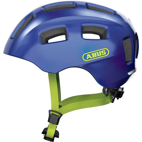 Kask rowerowy ABUS Youn-I 2.0 Niebiesko-zielony dla Dzieci z lampką (rozmiar S)