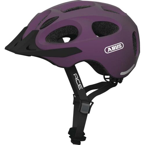 Kask rowerowy ABUS Youn-I Ace Fioletowy Miejski z lampką (rozmiar S)