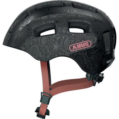 Kask rowerowy ABUS Youn-I 2.0 Czarny dla Dzieci z lampką (rozmiar M)