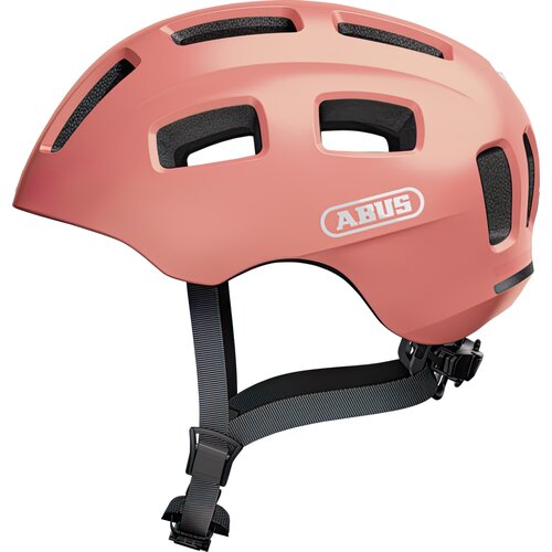 Kask rowerowy ABUS Youn-I 2.0 Różowy dla Dzieci z lampką (rozmiar S)