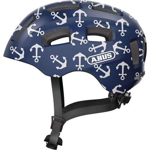 Kask rowerowy ABUS Youn-I 2.0 Anchor Niebieski dla Dzieci z lampką (rozmiar M)