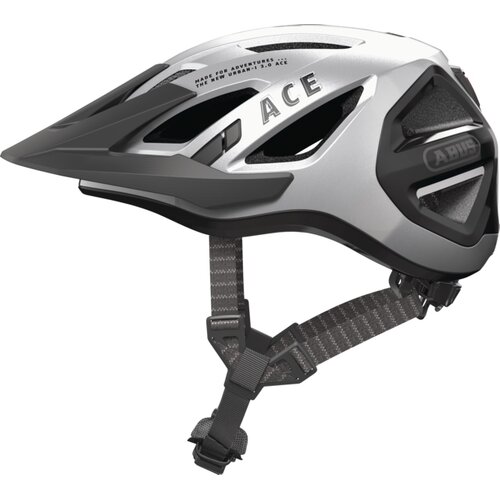 Kask rowerowy ABUS Urban-I 3.0 Ace Glean Srebrny z lampką (rozmiar S)