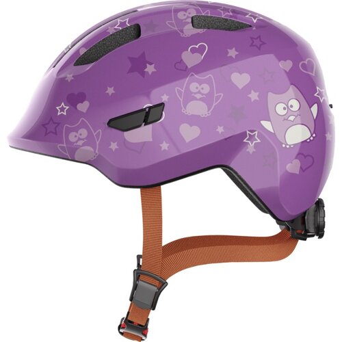 Kask rowerowy ABUS Smiley 3.0 Star Fioletowy dla Dzieci (rozmiar S)