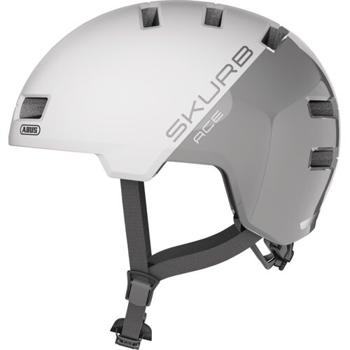 Kask ABUS Skurb ACE Biało-srebrny (rozmiar S)