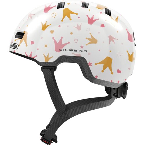 Kask ABUS Skurb Kid Crowns Biały dla Dzieci (rozmiar M)