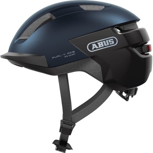 Kask rowerowy ABUS Purl-Y Ace Midnight Granatowy Miejski z lampką (rozmiar L)
