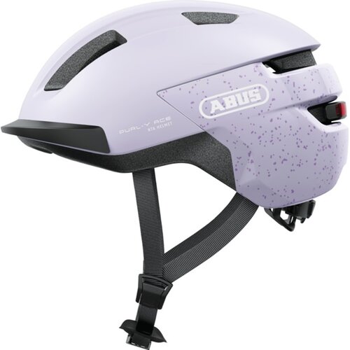 Kask rowerowy ABUS Purl-Y Ace Lawendowy Miejski z lampką (rozmiar S)