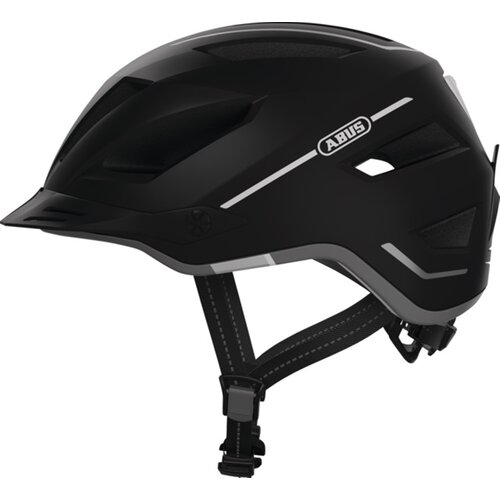 Kask rowerowy ABUS Pedelec 2.0 Velvet Czarny Miejski z lampką (rozmiar L)