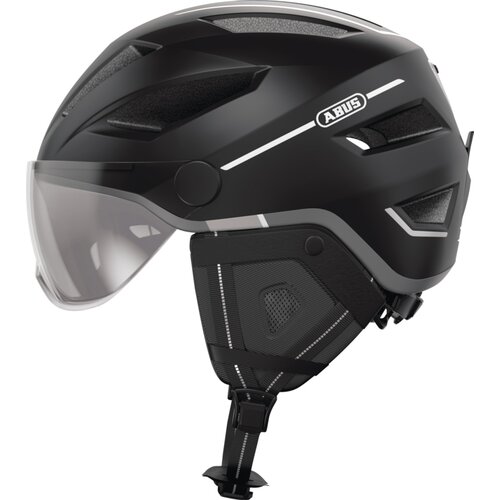 Kask rowerowy ABUS Pedelec 2.0 Ace Velvet Czarny Miejski z lampką (rozmiar S)