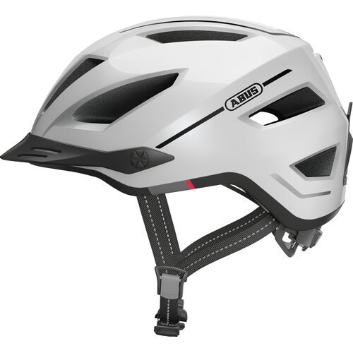 Kask rowerowy ABUS Pedelec 2.0 Pearl Biały Miejski z lampką (rozmiar S)