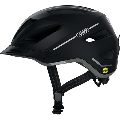 Kask rowerowy ABUS Pedelec 2.0 Czarny Miejski z lampką (rozmiar L) MIPS