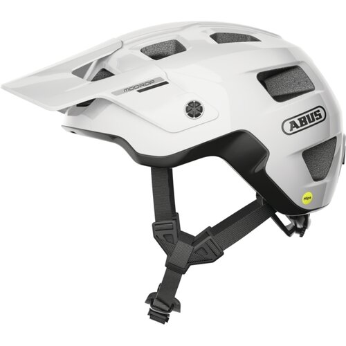 Kask rowerowy ABUS Modrop Shiny Biały (rozmiar M) MIPS
