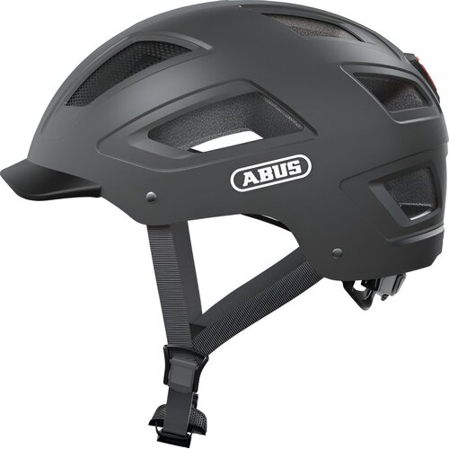 Kask rowerowy ABUS Hyban 2.0 Tytanowy Miejski z lampką (rozmiar L)