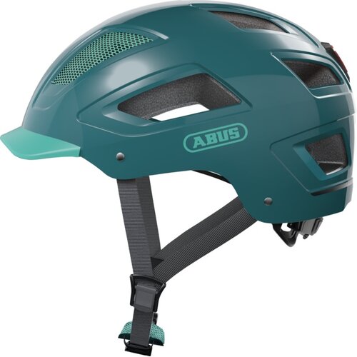 Kask rowerowy ABUS Hyban 2.0 Core Zielony Miejski z lampką (rozmiar M)