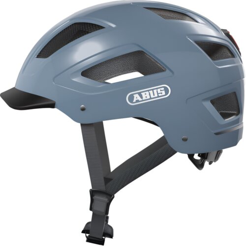 Kask rowerowy ABUS Hyban 2.0 Glacier Niebieski Miejski z lampką (rozmiar L)