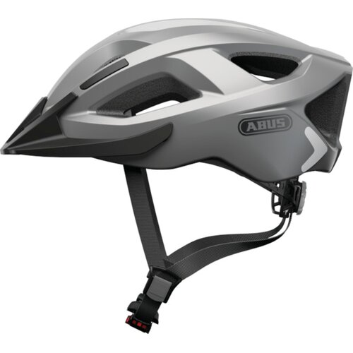 Kask rowerowy ABUS Aduro 2.0 Glare Srebrny Szosowy z lampką (rozmiar M)